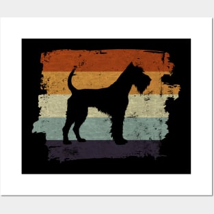 Irish Terrier Dog Retro Design Posters and Art